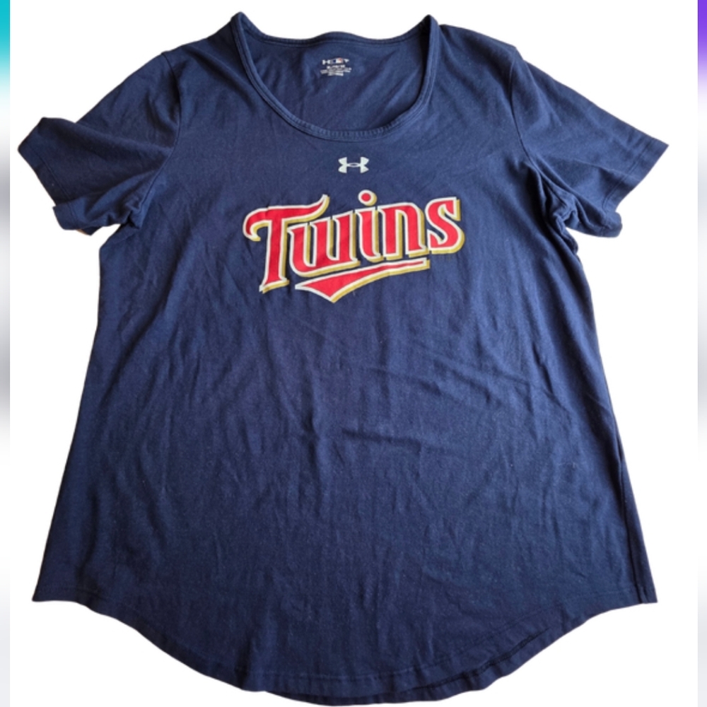 Under Armour XL Navy Minnesota Twins Tee Blue MLB Baseball 3027-BL